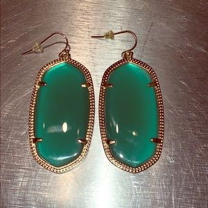Kendra Scott classic green earrings